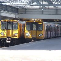 Merseyrail Trains For Liverpool Waiting At Southport Station, Саутпорт