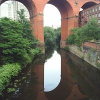 Stockport Viaduct and River Mersey, Стокпорт