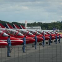 Farnborough Airshow 2008 - Red Arrows, Фарнборо