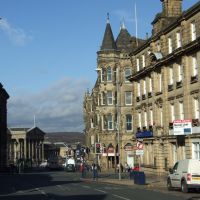 Railway station and Estate Offices from Market Street, Huddersfield, Хаддерсфилд
