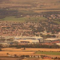 Aerial - The Reebok Stadium from the Manchester Liverpool Low Level Corridor, Хиндли