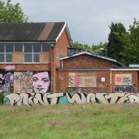 Graffiti wall art at Hinckley., Хинкли