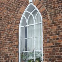 Neo-gothic window in C18th Deanery house, Chester, Честер