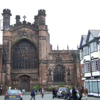 West gate of Cathedral, Chester, Честер
