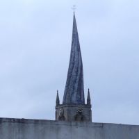 Chesterfield Parish Church Spire from car park roof, Честерфилд