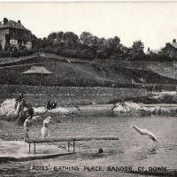 Bathing place - Old Card, Бангор