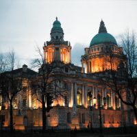 Belfast City Hall at night, Белфаст