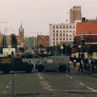 Belfast, Road Block by RUC (Royal Ulster Constabulary), Northern Ireland, Белфаст