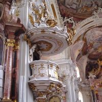 Innsbrück - Austria - Wilten - Basílica - Púlpito - ecm, Инсбрук