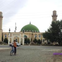 Mərkəzi Məscid - Nərimanov küçəsindən görünüş / Central Mosque (23.06.2011)  @qan, Закаталы