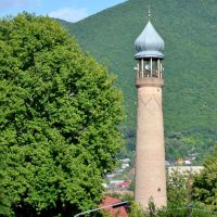 Beautiful minaret in Şəki, Шеки