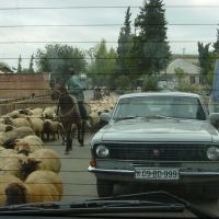 On the road to Irans border, Azerbaijan, Биласувар
