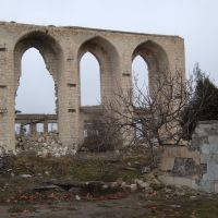 town Akna /former Agdam/ ruined by azerbaijanian barbarians during war, Republic of Mountainous Karabagh. г, Акна /быв Агдам/ разрушенный азерскими варварами в ходе войны, НКР, Агдам
