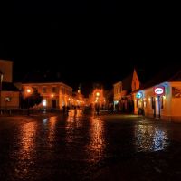 Main street at evening lights - Mosonmagyaróvár DSC_4256-1, Мошонмадьяровар
