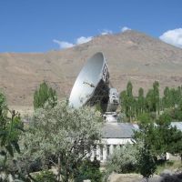 Old soviet military satellite antenna in Khorog, Хорог