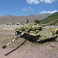 Old soviet tank, broken in Afghanistan war, Дангара