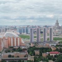 View to Moscow from Twins-tower "House on Begovaya", Лениградский