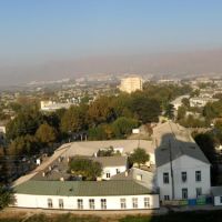 Panorama of Khujand from Hotel Ehson. Sogd, Tajikistan., Худжанд