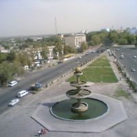 View from the hotel Ehson (Khujand, Tajikistan), Зафарабад