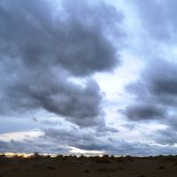 Karakum Desert in dusk, Бабадурмаз