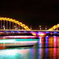 Dragon Bridge by night, Дананг