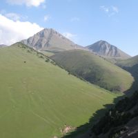 Kum-Bel Pass (Malyaran-Djash), view to Djash, Балыкчи