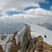 360-degree panorama from Bolshaya Ganza peak (5309m), Усмат