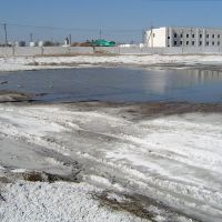 Soda sediments near Kungrad Cargo Station, Кегейли