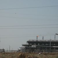 Gas flaring near Mubarek (Uzbekistan), Касан