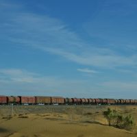tren en el desierto de Bukhara, Касан