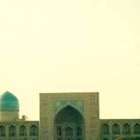 Panorámica de las tres Al-Madrassas de Registán Square. Samarcanda. Uzbekistán., Самарканд
