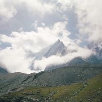 Shait peak & glacier (finite moraine), Учкуприк