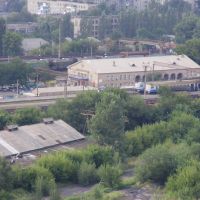 Вид на ЖД вокзал с террикона, Горловка