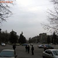 Вид на остановку на Площади Ленина, Дружковка