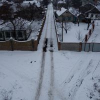 Road in snow, Жданов
