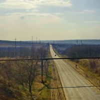 Трасса на Донецк с жд моста, Карло-Марксово