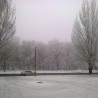 Хмурый день возле ОШ№4, Снежное