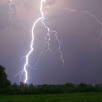 Ночная гроза / Nighttime thunderstorm (HDR), Барановка