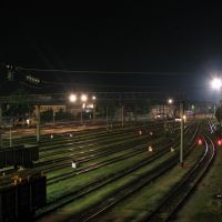 Ночной вид станции Коростень, Коростень
