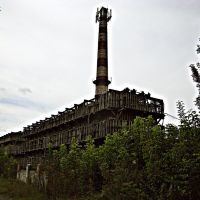 Вид на охладительные установки бывшего молочного завода г.Овруч by Bibik, Овруч
