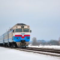 Дизель-поезд ДР1А-266, перегон Толкачевский - Овруч, Овруч
