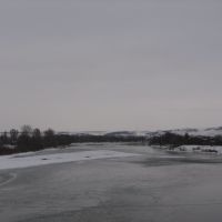 Dnister from bridge in Halych, Галич