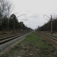 залізничний краєвид * a railway landscape, Ворзель