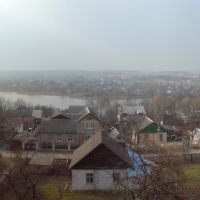 Вид на реку и город сверху (панорама), Фастов