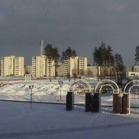 Slavutych48 : le stade depuis la fenêtre de notre bureau, Славутич