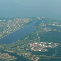 Approach to Runway 18L in Boryspil (UKBB), Вышгород