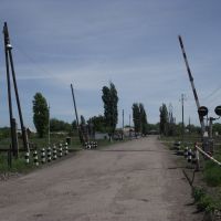 переезд через пути к шахте Рассвет, Кировское