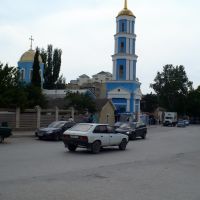 Church in Sudak. Main street, Lenin street, Судак