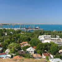 Россия, Крым. Панорама Феодосии. Russia, Crimea. A panorama of Feodosiya., Феодосия