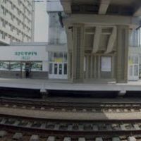 Панорама ЖД вокзала с перрона, Луганск